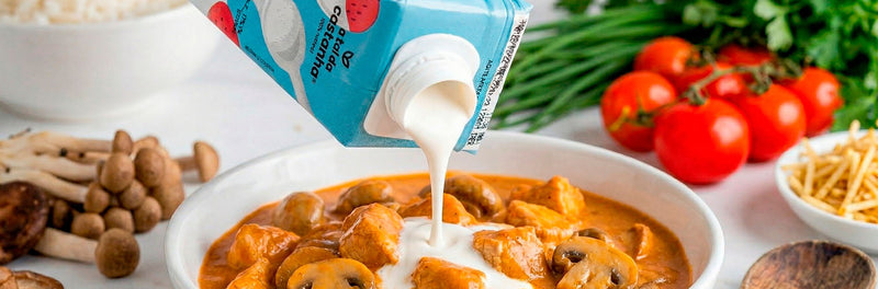 Almoço rápido: Estrogonofe Vegetal Cremoso.