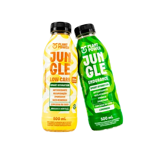 Combo Jungle Verde e Amarelo Garrafa - Abacaxi/Hortelã Electrolytes + Limonada Carbo (12 Garrafas)