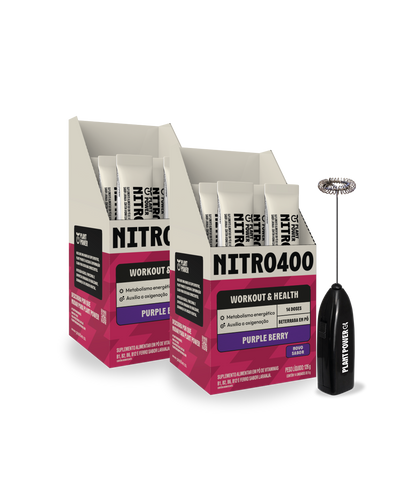 Kit Rotina Ativa (2 Caixas Nitro400 Purple Berry + Mixer)