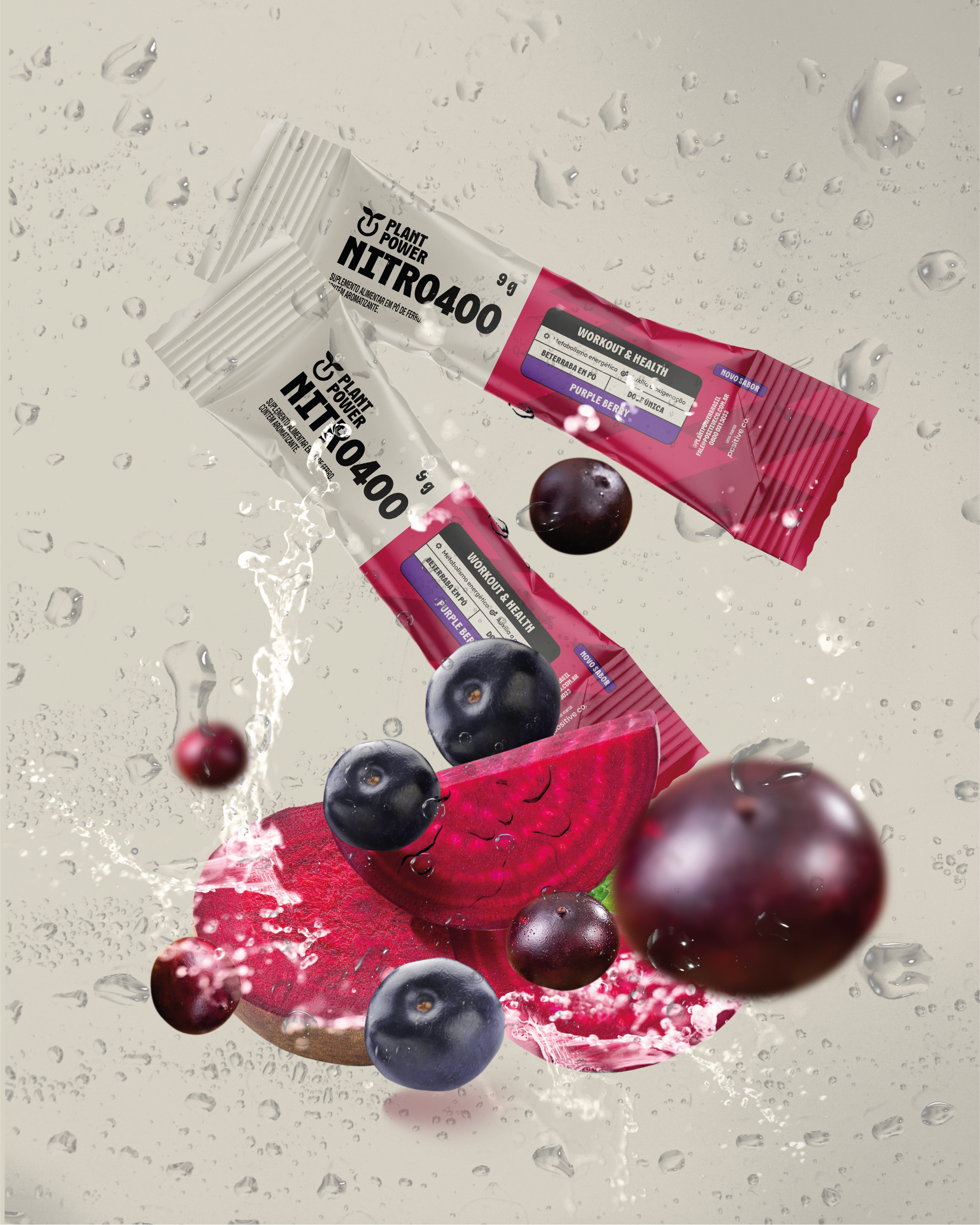 Nitro400 Purple Berry Sachê 9g (14 unidades)