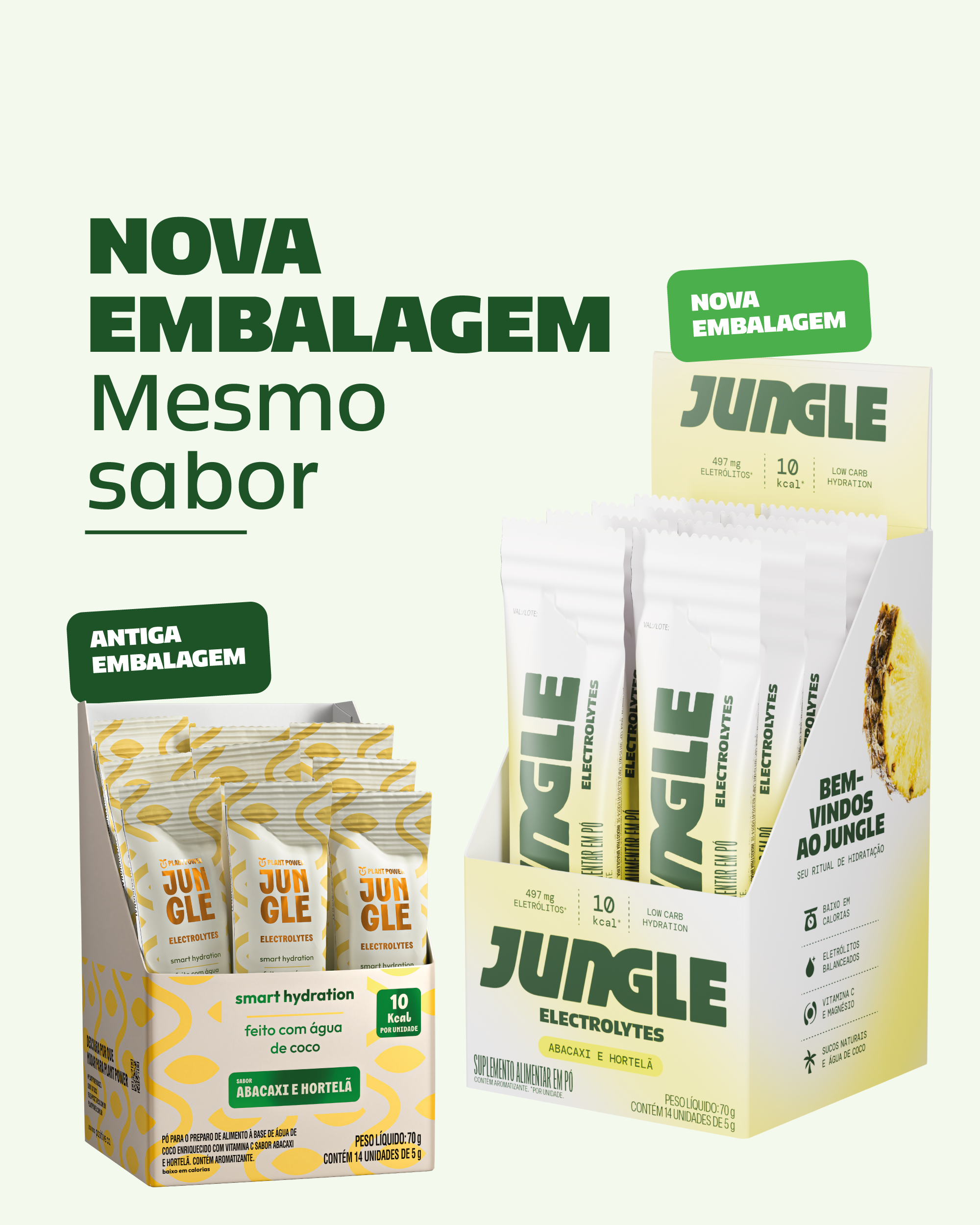 Jungle Electrolytes Abacaxi e Hortelã (14 unidades)