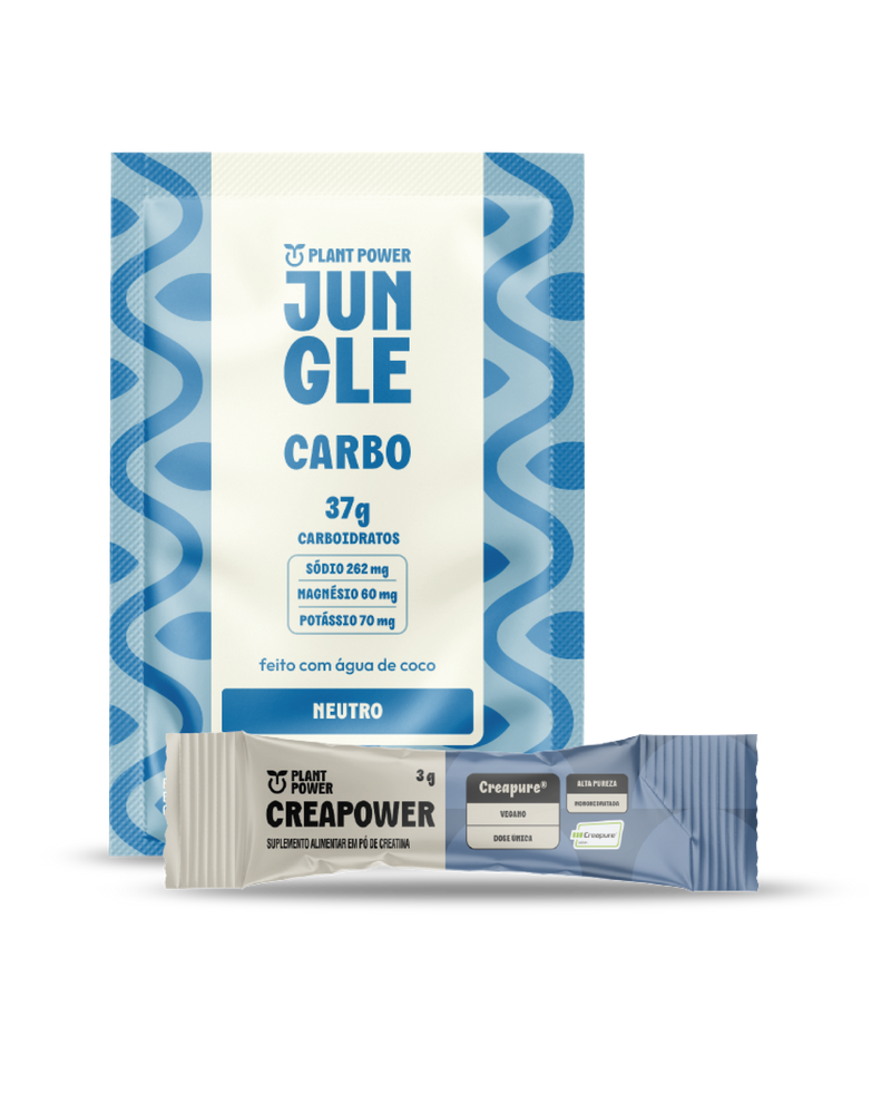 Jungle Carbo Neutro Sachê 40g (10unid) + Creapower Creapure® Stick 3g (30unid)