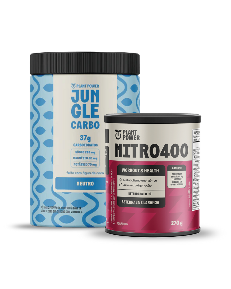 Jungle Carbo Neutro 880g + Nitro400 Beterraba e Laranja 270g