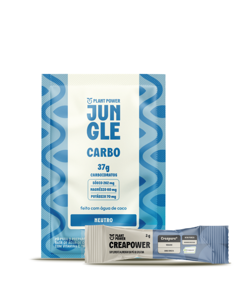 Jungle Carbo Neutro Sachê 40g (10unid) + Creapower Creapure® Stick 3g (30unid)