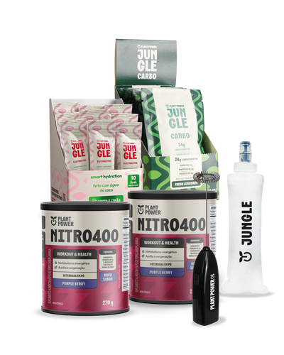 Kit Energia & Hidratação (Nitro400 + Jungle Electrolytes + Carbo + Brindes)