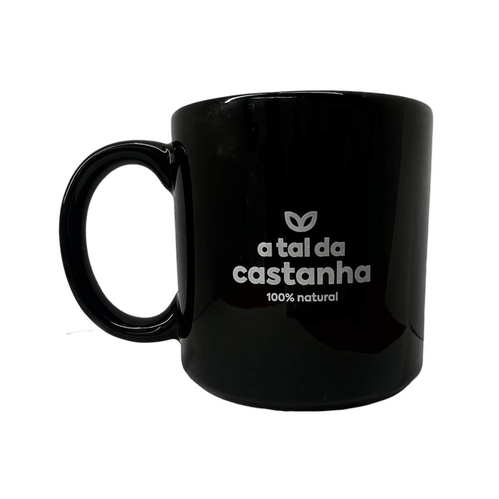 Caneca Preta Plant Power & A Tal da Castanha 330ml