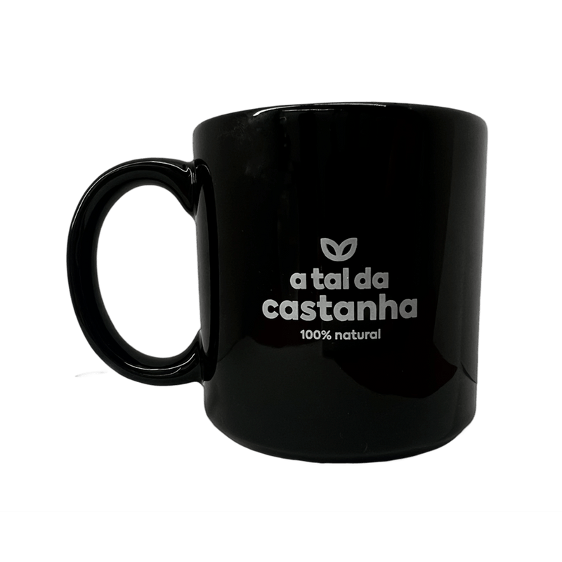 Caneca Preta Plant Power & A Tal da Castanha 330ml