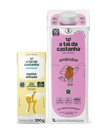 Kit Amêndoas 1L (12uni) + Molho Alfredo (3uni)