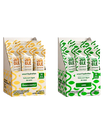 Combo Jungle Verde e Amarelo - Electrolytes Sachê Abacaxi/Hortelã + Limão (2 caixas)