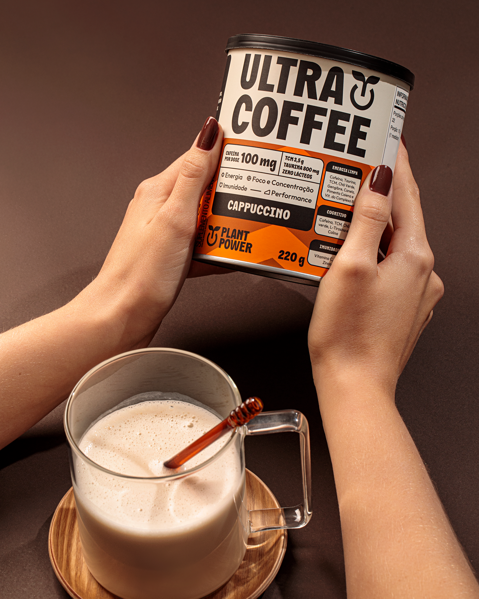 Jungle Carbo Lemonade Sachê 40g (10 unidades) + Ultracoffee Cappuccino 220g