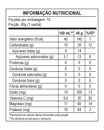 Jungle Carbo Tangerina Sachê 40g (10 unidades)